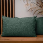 Dekoracyjna poszewka na poduszkę 40x60 cm w kolorze szałwiowym z tkaniny szenilowej z teksturą 