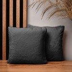 Dekoracyjna poszewka na poduszkę 30x30 cm w kolorze grafitowym z imitacji futra 