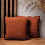 Dekoracyjna poszewka na poduszkę 30x30 cm w kolorze ciemnopomarańczowym z imitacji futra  