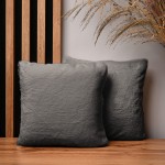 Dekoracyjna poszewka na poduszkę 30x30 cm w kolorze ciemnnoszarym z imitacji futra