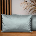 Dekoracyjna poszewka na poduszkę 40x60 cm w kolorze miętowym z tkaniny welurowej