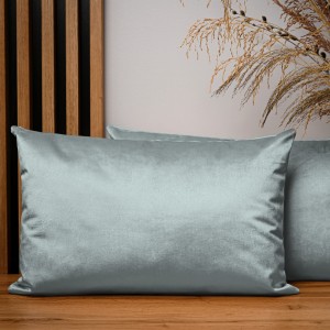 Dekoracyjna poszewka na poduszkę 40x60 cm w kolorze miętowym z tkaniny welurowej