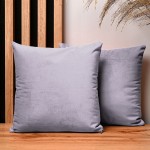 Dekoracyjna poszewka na poduszkę 30x30 cm w kolorze liliowym z tkaniny welurowej