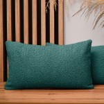 Dekoracyjna poszewka na poduszkę 40x80 cm w kolorze malachitowym z tkaniny szenilowej z teksturą 