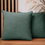 Dekoracyjna poszewka na poduszkę 50x50 cm w kolorze szałwiowym z tkaniny szenilowej z teksturą