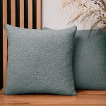 Dekoracyjna poszewka na poduszkę 50x50 cm w kolorze miętowym z tkaniny szenilowej z teksturą