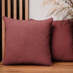 Dekoracyjna poszewka na poduszkę 50x50 cm w kolorze truskawkowym z tkaniny szenilowej z teksturą 