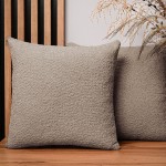 Dekoracyjna poszewka na poduszkę 50x50 cm w kolorze cappucino z tkaniny szenilowej z teksturą 