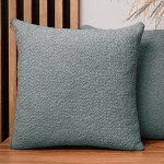 Dekoracyjna poszewka na poduszkę 60x60 cm w kolorze miętowym z tkaniny szenilowej z teksturą