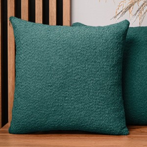 Dekoracyjna poszewka na poduszkę 60x60 cm w kolorze malachitowym z tkaniny szenilowej z teksturą