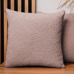 Dekoracyjna poszewka na poduszkę 60x60 cm w kolorze pudrowego różu z tkaniny szenilowej z teksturą 