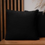 Dekoracyjna poszewka na poduszkę 50x50 cm w kolorze czarnym z imitacji futra