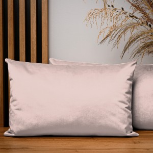 Dekoracyjna poszewka na poduszkę 40x60 cm w kolorze rose gold z tkaniny welurowej  
