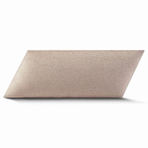 Panel ścienny 15x30 cm tapicerowany w kształcie rombu prawy – Wezgłowie w kolorze beżowym z tkaniny welurowej 