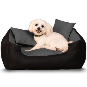 Legowisko dla psa 55x54 cm S Cozy w kolorze czano-szarym – Poduszka dla psa, kota, zwierząt domowych