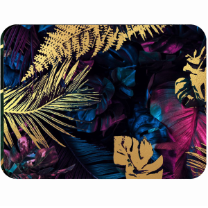 Podkładka korkowa złocona na stół z nadrukiem Purple jungle gold w rozmiarze 30x40 cm 