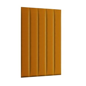 Panel ścienny 120 x 15 cm  tapicerowany 3D Wezgłowie MV w kolorze  żółtym