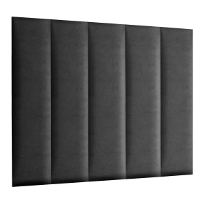 Panel ścienny 120 x 30 cm  tapicerowany 3D Wezgłowie w kolorze odcieniu szarego