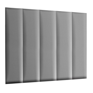 Panel ścienny 120 x 30 cm  tapicerowany 3D Wezgłowie SOLAR w kolorze jasnoszarym