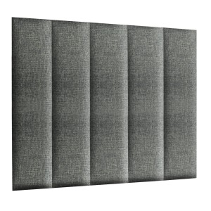 Panel ścienny 120 x 30 cm  tapicerowany 3D Wezgłowie LUX w kolorze szarym 