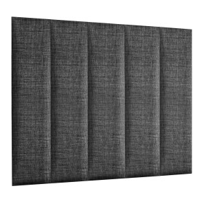 Panel ścienny 120 x 30 cm  tapicerowany 3D Wezgłowie LUX w kolorze grafitowy 