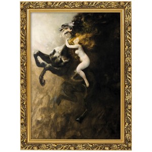 Obraz w złotej ramie Makówka w rozmiarze 70x50 cm - Ecstasy Władysław Podkowiński