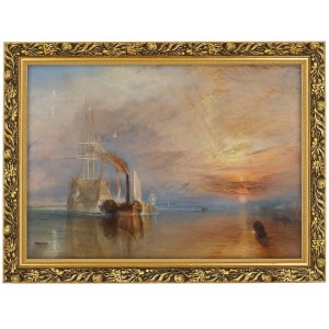 Obraz w złotej ramie Makówka w rozmiarze 70x50 cm -TURNER J. M. W. ,,THE FIGHTING TÉMÉRAIRE TUGGED TO HER LAST BERTH TO BE BROKEN,,