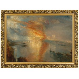 Obraz w złotej ramie Makówka w rozmiarze 70x50 cm -  JOSEPH MALLORD WILLIAM TURNER ,,THE BURNING OF THE HOUSES OF LORDS AND COMMONS,,