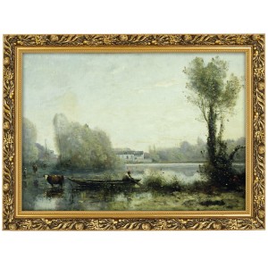 Obraz w złotej ramie Makówka w rozmiarze 70x50 cm - EAN JEAN BAPTISTE CAMILLE COROT ,,VILLE-D'AVRAY,, 