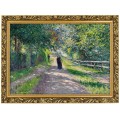 1. OBRAZ GUSTAVE CAILLEBOTTE ,,ALLÉE DE LA VILLA DES FLEURS À TROUVILLE,, W ZLOTEJ RAMCE MAKOWCE 50 cm x 70 cm przodem.jpg