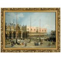 1. OBRAZ GIOVANNI ANTONIO CANAL ,,PIAZZA SAN MARCO,, W ZLOTEJ RAMCE MAKOWCE 50 cm x 70 cm przodem.jpg
