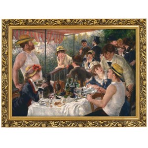 Obraz w złotej ramie Makówka w rozmiarze 70x50 cm - RENOIR ,,LUNCHEON OF THE BOATING PARTY,,