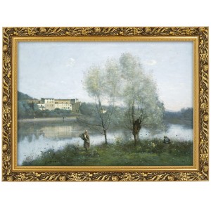 Obraz w złotej ramie Makówka w rozmiarze 70x50 cm -  COROT ,,VILLE-D'AVRAY,, 