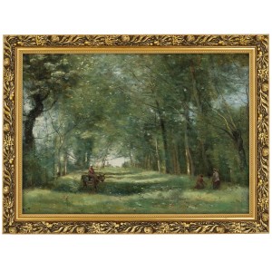 Obraz w złotej ramie Makówka w rozmiarze 70x50 cm -  COROT ,,L'ALLÉE VERTE,,