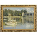 1. OBRAZ CLAUDE MONET  ,,THE ARGENTEUIL BRIDGE,, W ZLOTEJ RAMCE MAKOWCE 50 cm x 70 cm przodem.jpg
