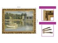7. OBRAZ CLAUDE MONET  ,,THE ARGENTEUIL BRIDGE,, W ZLOTEJ RAMCE MAKOWCE 50 cm x 70 cm wymiary.jpg