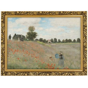 Obraz w złotej ramie Makówka w rozmiarze 70x50 cm -  CLAUDE MONET ,,LANDSCAPE, THE PARC MONCEAU,,