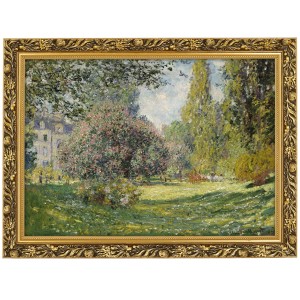 Obraz w złotej ramie Makówka w rozmiarze 70x50 cm -  CLAUDE MONET  ,,LANDSCAPE, THE PARC MONCEAU,,