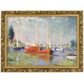 1. OBRAZ CLAUDE MONET  ,,ARGENTEUIL 1875,, W ZLOTEJ RAMCE MAKOWCE 50 cm x 70 cm przodem.jpg