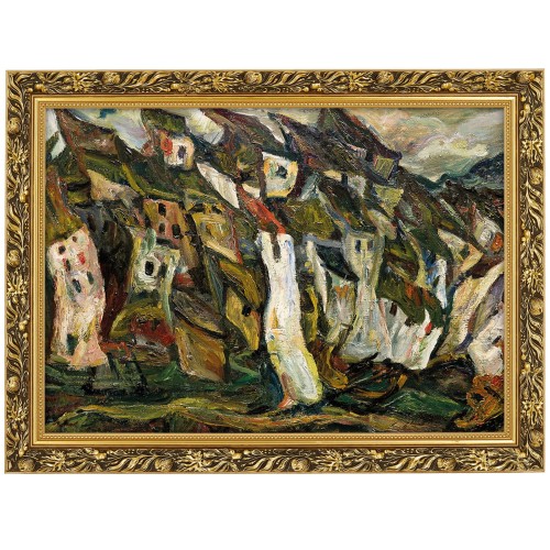 1. OBRAZ CHAIM SOUTINE ,,STORE NORSKE LEKSIKON,, W ZLOTEJ RAMCE MAKOWCE 50 cm x 70 cm przodem.jpg