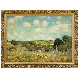 Obraz w złotej ramie Makówka w rozmiarze 70x50 cm -  ALFRED SISLEY ,,MEADOW 1875,,