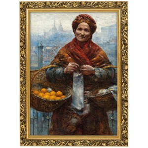 Obraz w złotej ramie Makówka w rozmiarze 70x50 cm -  ALEKSANDER GIERYMSKI ,,POMARANCZARKA,