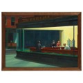 1. OBRAZ EDWARD HOPPER ,,HOPPER NIGHTHAWKS 1942,, 50 cm x 70 cm W P3 BRAZOWEJ przodem.jpg