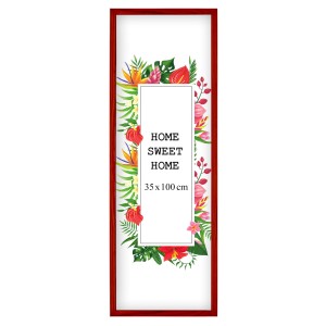 Ramka na zdjęcia 35x100 cm, drewniana w kolorze czerwonym