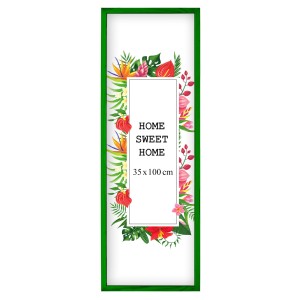 Ramka na zdjęcia 35x100 cm, drewniana w kolorze zielonym