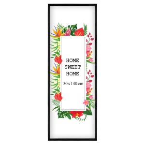 Ramka na zdjęcia 50x140 cm, drewniana w kolorze czarnym