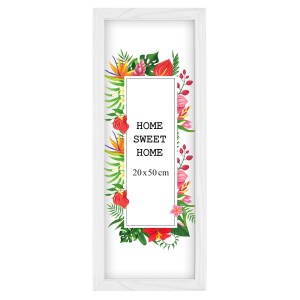 Ramka na zdjęcia 20x50 cm, drewniana w kolorze białym