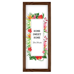 Ramka na zdjęcia 20x50 cm, drewniana w kolorze brązowym