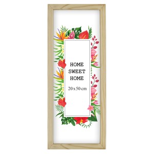 Ramka na zdjęcia 20x50 cm, drewniana w kolorze eko