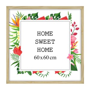 Ramka na zdjęcia 60x60 cm, drewniana w kolorze eko